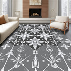 Ornate Floral Geometric Pattern Rug