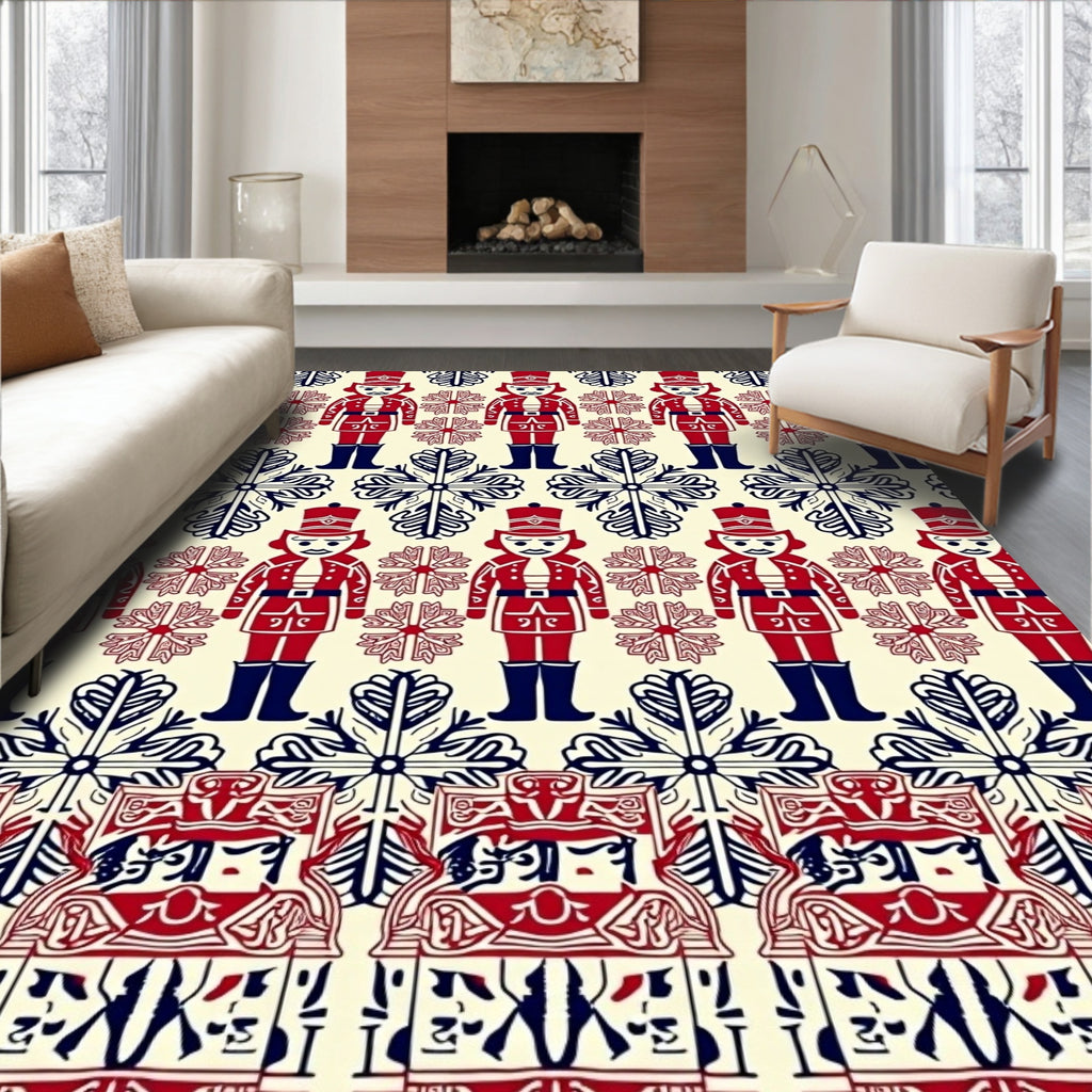 Nutcracker Folk Pattern Rug