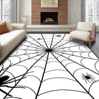 Creepy Spider Web Pattern Rug