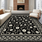 Floral Vine Border Design Rug