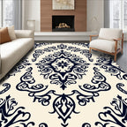 Classic Damask Swirl Pattern Rug