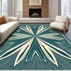 Abstract Starburst Geometric Design Rug