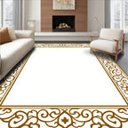 Elegant Scrollwork Frame Design Rug
