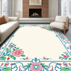 Vintage Floral Foliage Scroll Rug