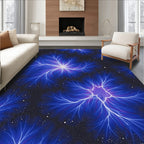 Cosmic Electric Bloom Pattern Design Rug