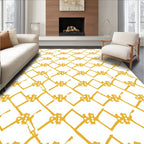 Geometric Chain Link Pattern Rug