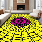 Vibrant Geometric Sunburst Rug