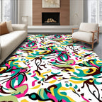 Abstract Floral Spray Pattern Rug