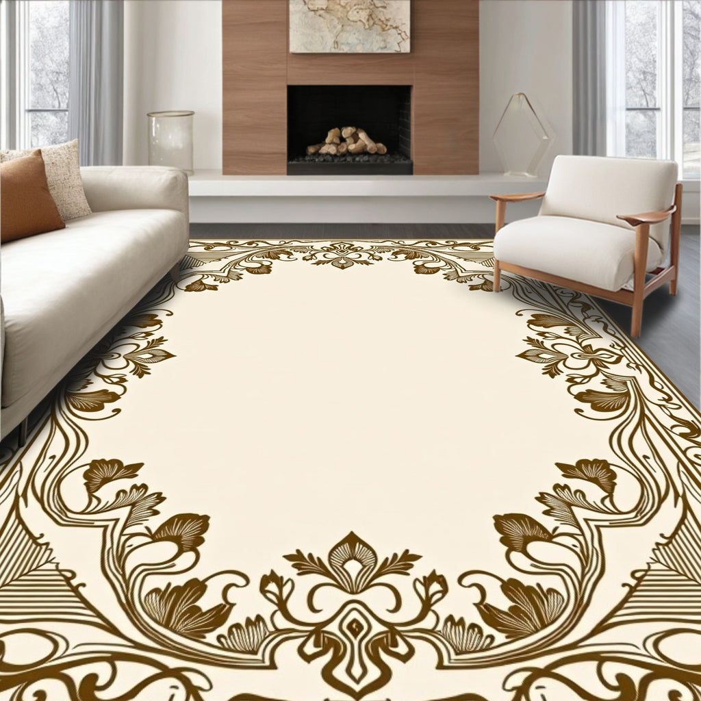 Antique Floral Swirls Art Nouveau Rug