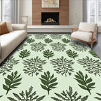 Botanical Leaf Pattern Design Rug