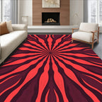 Radiant Radial Petal Pattern Rug