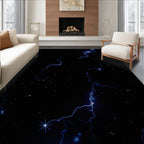 Cosmic Lightning Starry Night Rug