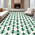 Green Diamond Abstract Pattern Rug
