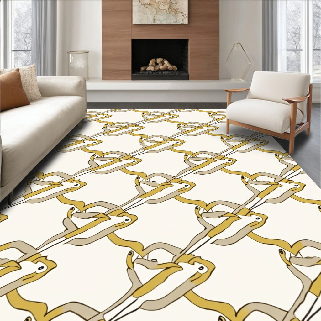Art Deco Inspired Swirl Pattern Rug
