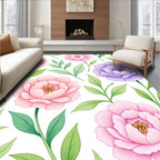 Floral Pastels Garden Pattern Rug