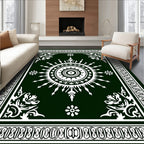 Intricate Sunburst Floral Motif Rug