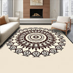 Mandala Style Intricate Floral Pattern Rug