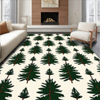 Emerald Pine Forest Repeating Pattern Rug