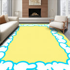 White Cloud Border Design Rug