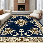 Ornate Floral Scrollwork Decorative Rug