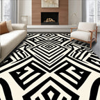 Bold Abstract Geometric Lines Rug