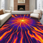 Fiery Burst Radiant Patterned Rug