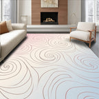 Swirling Pastel Abstract Pattern Rug