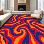 Retro Swirls Abstract Pattern Rug