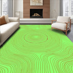 Concentric Circles Abstract Design Rug