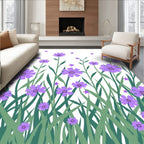 Floral Meadow Patterned Design Rug