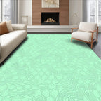 Geometric Honeycomb Swirl Pattern Rug