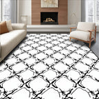 Interlocking Diamond Abstract Motif Rug
