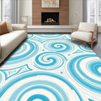 Oceanic Swirl Pattern Design Rug