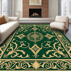 Emerald Green Golden Vine Manor Rug