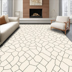 Geometric Cracked Earth Surface Design Rug