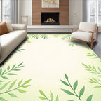 Verdant Leafy Art Framing Rug