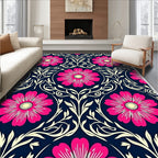 Bold Floral Vine Art Nouveau Rug