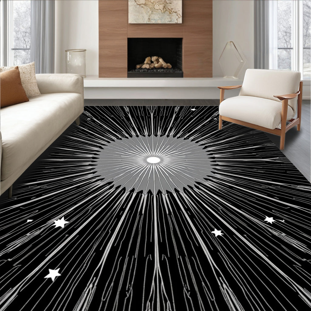 Radiant Burst Starry Night Rug