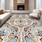 Abstract Symmetry Swirl Pattern Rug