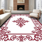 Classic Floral Medallion Border Design Rug