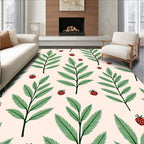 Whimsical Strawberry Leaf Garden Rug