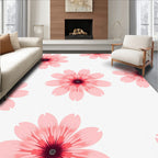Pink Floral Blooms Pattern Rug