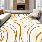 Gold Swirls Dynamic Pattern Rug