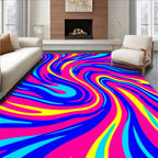 Vivid Swirling Abstract Pattern Rug