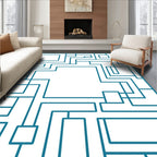 Labyrinth Geometric Patterned Design Rug