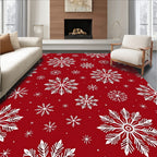 Winter Snowflake Pattern Design Rug