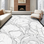 Abstract Organic Contour Pattern Rug