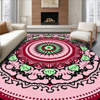 Mandala Floral Patterned Textile Design Rug