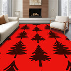 Bold Silhouette Forest Pattern Rug