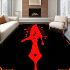 Gothic Red Blood Splatter Blade Rug